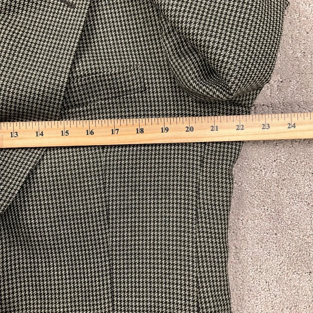 Stafford Blazer Mens 40R Black Gray Houndstooth‎ 2 Button Wool Jacket Sport Coat
